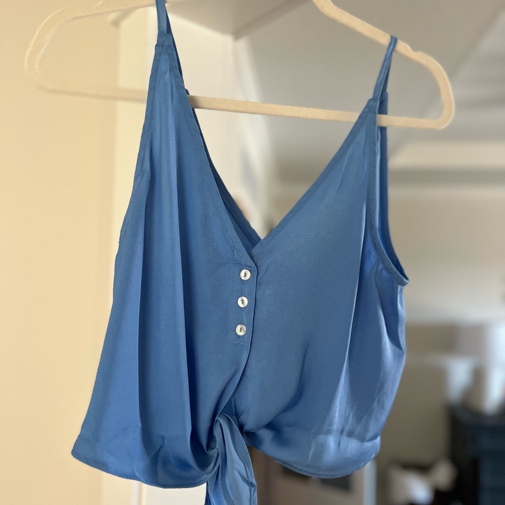 Blue Sleeveless Top